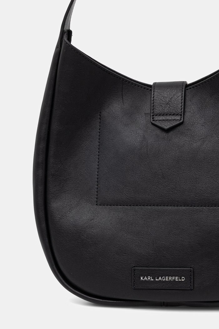 Doplnky Karl Lagerfeld kabelka dámska kožená K/AUTOGRAPH B2W30259 čierna