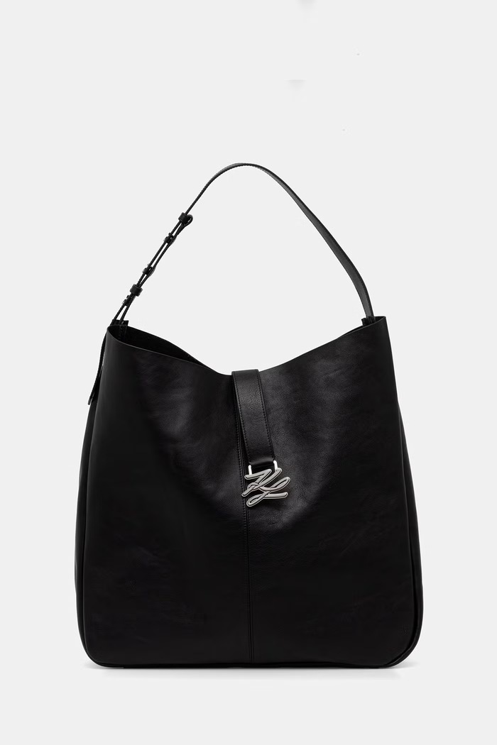 Karl Lagerfeld klasična torbica ženska usnjena K/AUTOGRAPH črna B2W30263