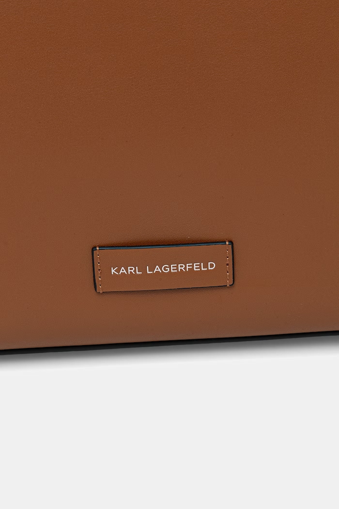 Karl Lagerfeld τσάντα shopper γυναικεία δερμάτινη K/CIRCLE B2W30013 καφέ