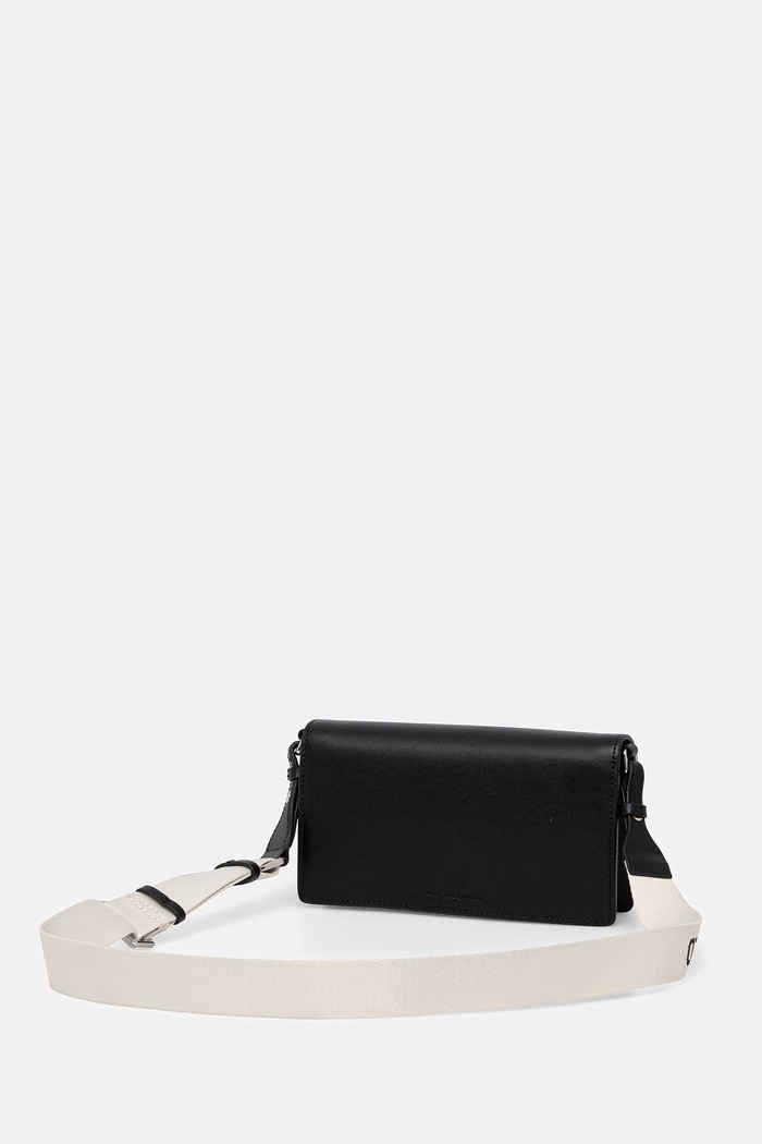 Karl Lagerfeld crossbody kabelka dámska kožená K/CIRCLE B2W30273 čierna SS26