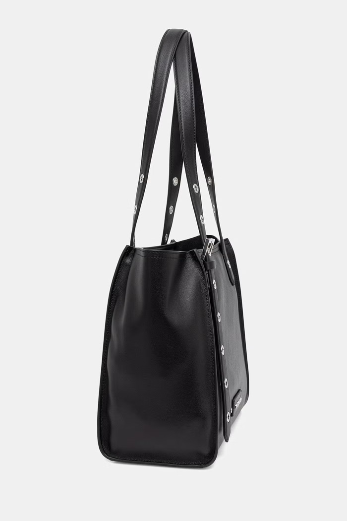 Karl Lagerfeld kabelka typu tote dámska kožená K/EYELETS B2W30085 čierna SS26
