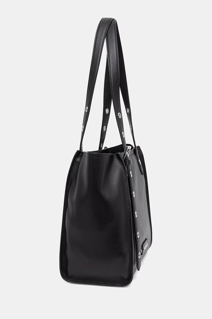 Karl Lagerfeld kabelka typu tote dámska kožená K/EYELETS B2W30085 čierna SS26
