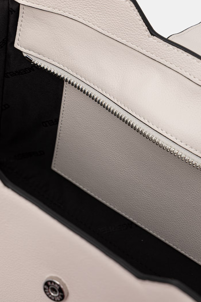 Dámska kožená kabelka typu baguette Karl Lagerfeld K/NOVA B2W30108 biela