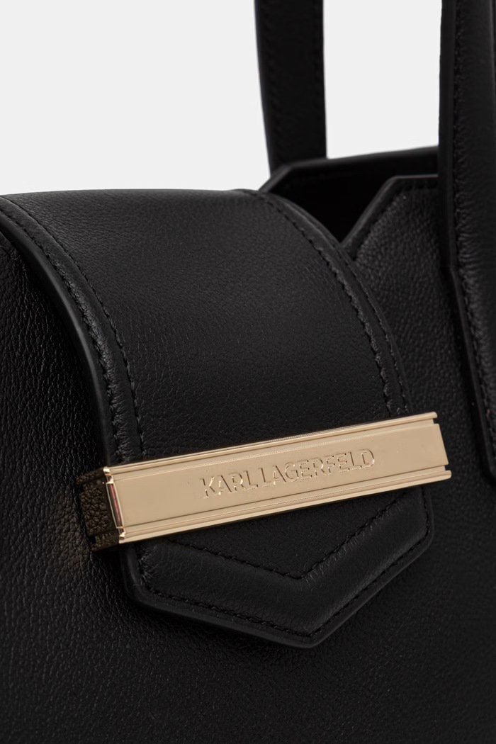 Karl Lagerfeld geantă baguette pentru femei, din piele K/NOVA negru B2W30108