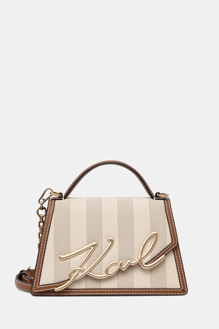 Karl Lagerfeld torbica čez ramo ženski K/SIGNATURE 2.0 bež B2W30227