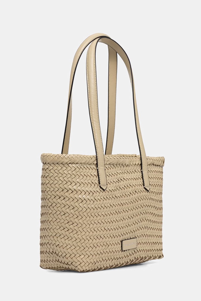 Karl Lagerfeld torebka tote damska skórzana K/SIGNATURE B2W30206 beżowy SS26