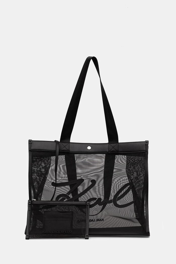 Karl Lagerfeld kabelka typu tote dámska K/SIGNATURE čierna B2W46070