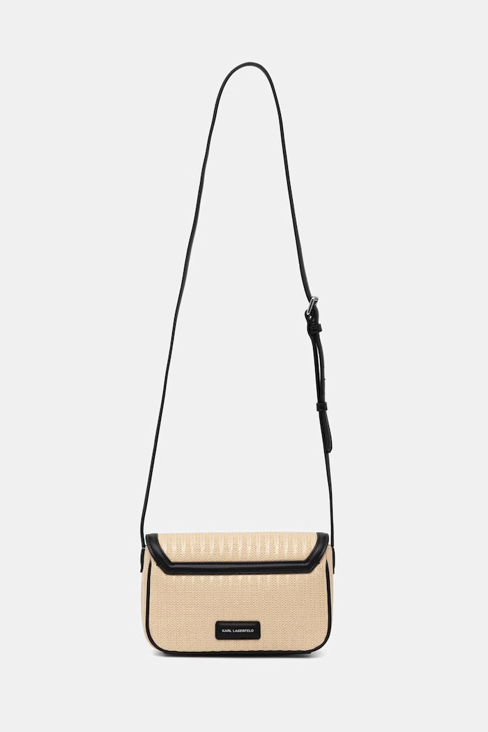 Akcesoria Karl Lagerfeld torebka crossbody damska pleciona K/SIGNATURE B2W30089 beżowy