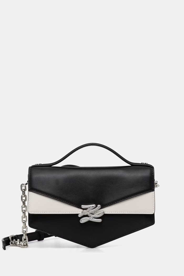 Karl Lagerfeld geantă crossbody pentru femei, din piele Karl Lagerfeld Studio negru B2W30256