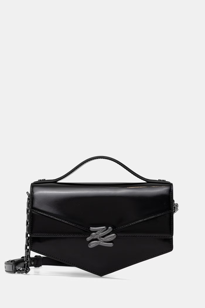 Karl Lagerfeld torebka crossbody damska skórzana Karl Lagerfeld Studio czarny B2W30252