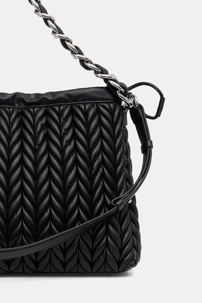 Accesorii Karl Lagerfeld geantă cu imitație de piele K/WEAVE B2W30033 negru