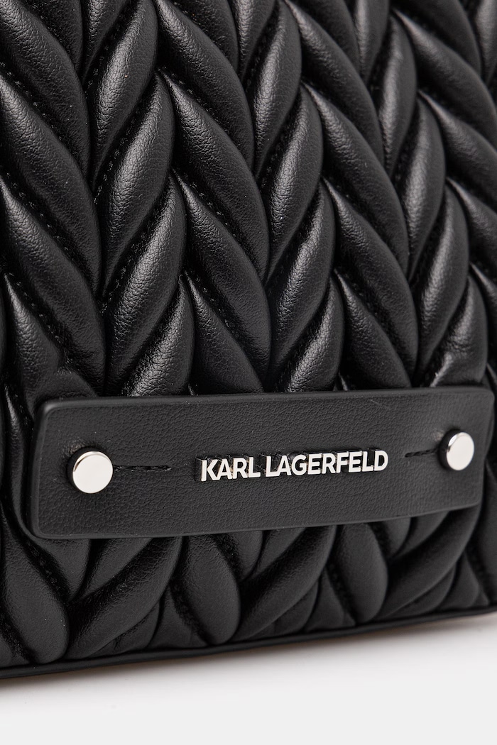 Dámska kabelka z imitácie kože Karl Lagerfeld K/WEAVE čierna B2W30035