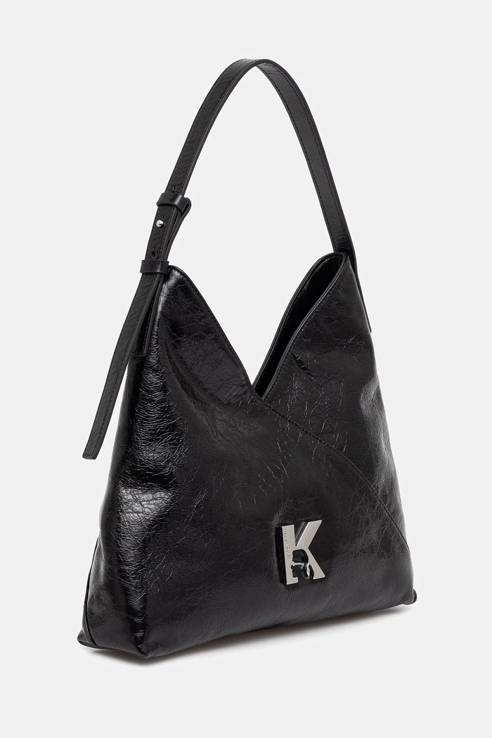 Kožená kabelka Karl Lagerfeld Jeans B1W30187 čierna SS26