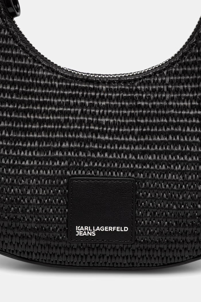 Karl Lagerfeld Jeans kabelka rohlík dámská pletená černá B2W30120
