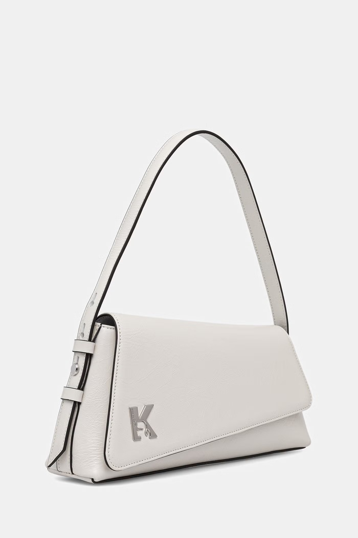 Kožená kabelka Karl Lagerfeld Jeans B2W30130 biela SS26