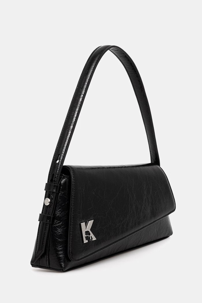 Kožená kabelka Karl Lagerfeld Jeans B2W30130 čierna SS26