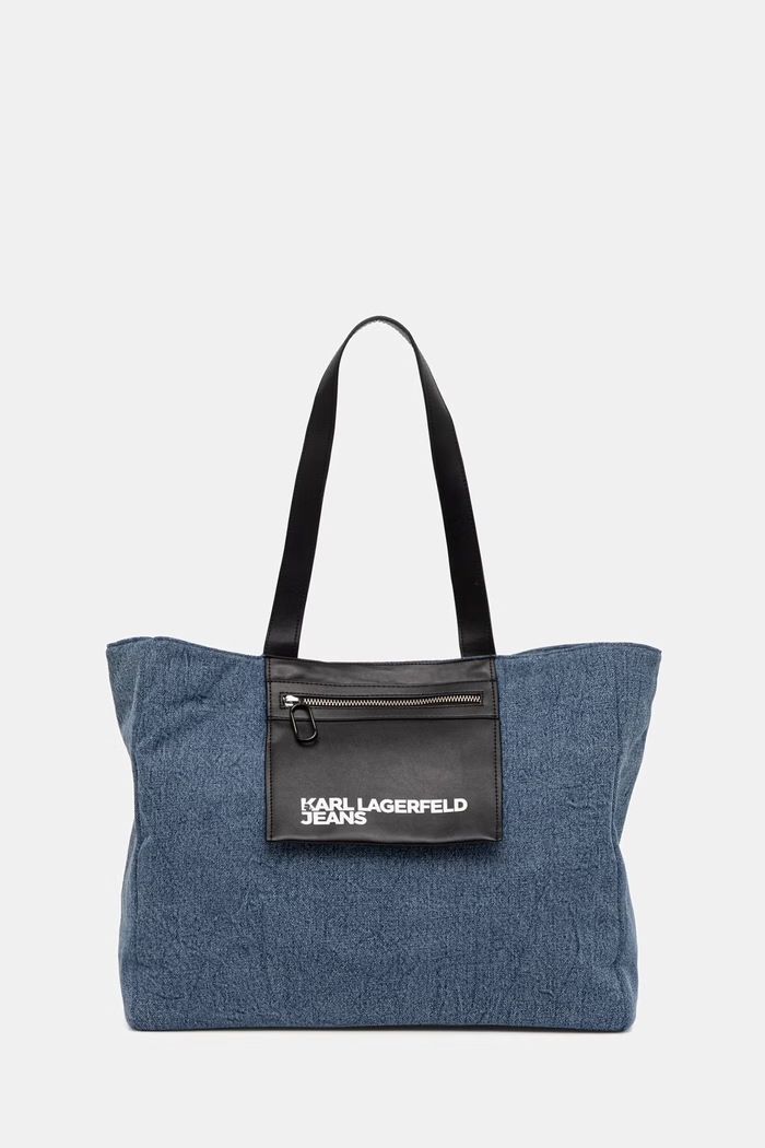 Džínsová taška Karl Lagerfeld Jeans jednofarebný modrá B2W50045