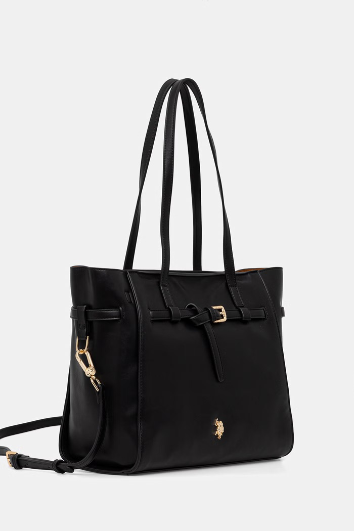 U.S. Polo Assn. χιαστί γυναικεία από απομίμηση δέρματος GUILDFORD BEU2G9067WVP μαύρο SS26