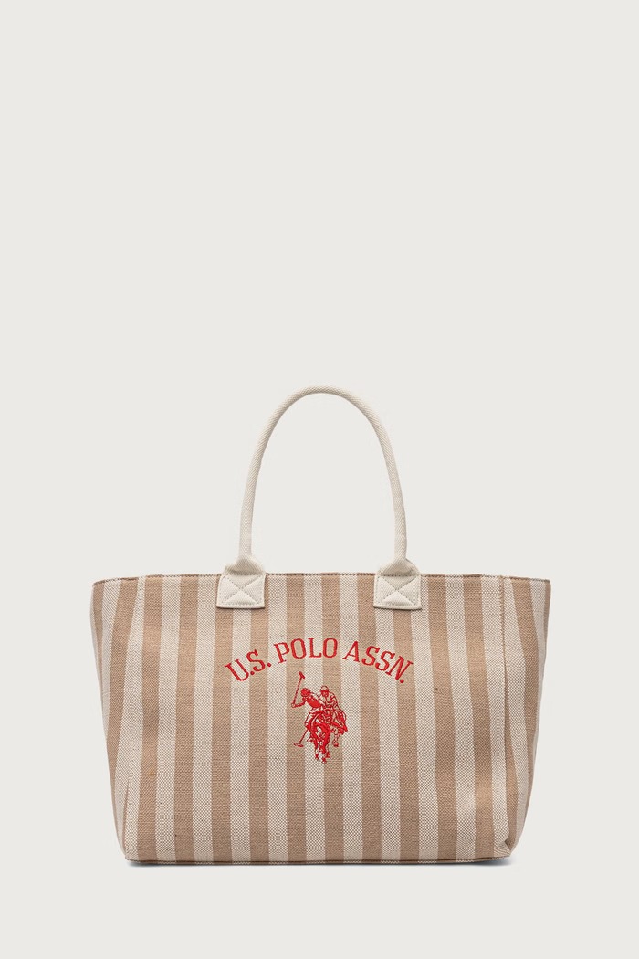 U.S. Polo Assn. Torebka tote damska bawełniana beżowy BEU2P9180WCO