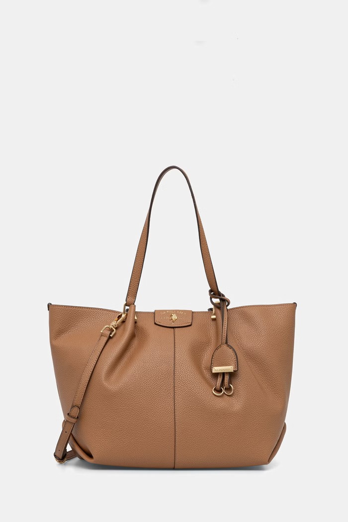 U.S. Polo Assn. kabelka typu shopper dámska z imitácie kože ROYAL STEWART hnedá BEU3R9063WVP