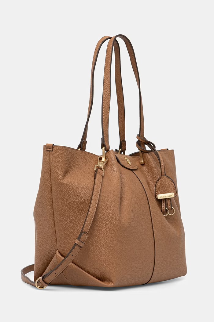 U.S. Polo Assn. kabelka typu shopper dámska z imitácie kože ROYAL STEWART BEU3R9063WVP hnedá SS26