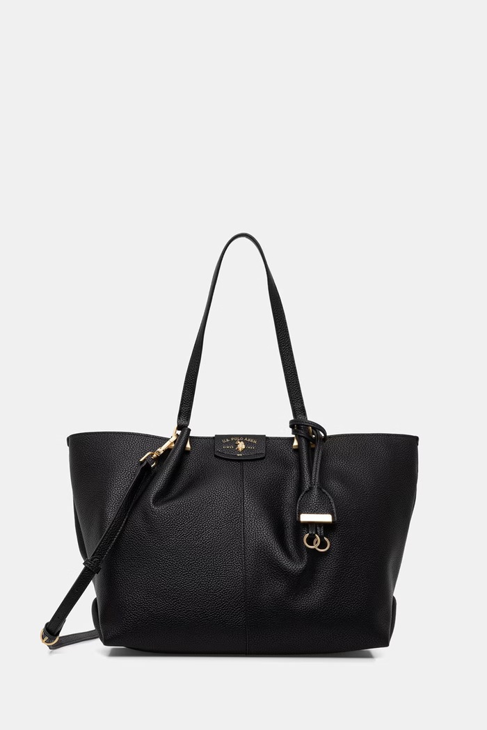 U.S. Polo Assn. kabelka typu shopper dámska z imitácie kože ROYAL STEWART čierna BEU3R9063WVP