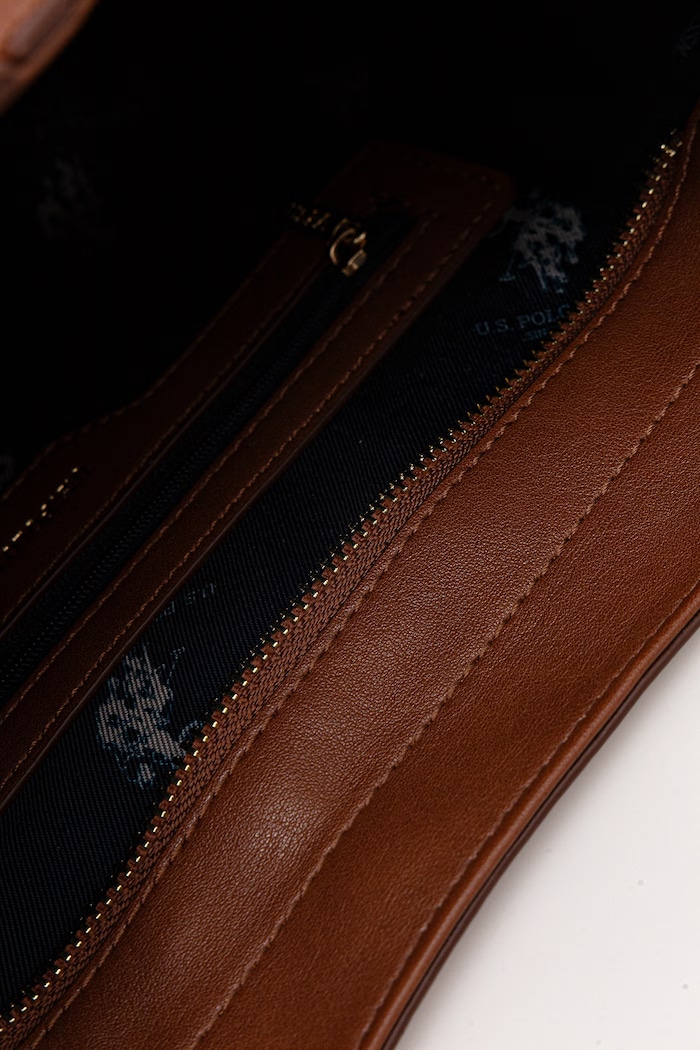 U.S. Polo Assn. torebka worek damska z imitacji skóry BENSON brązowy BEU7B9038WVP