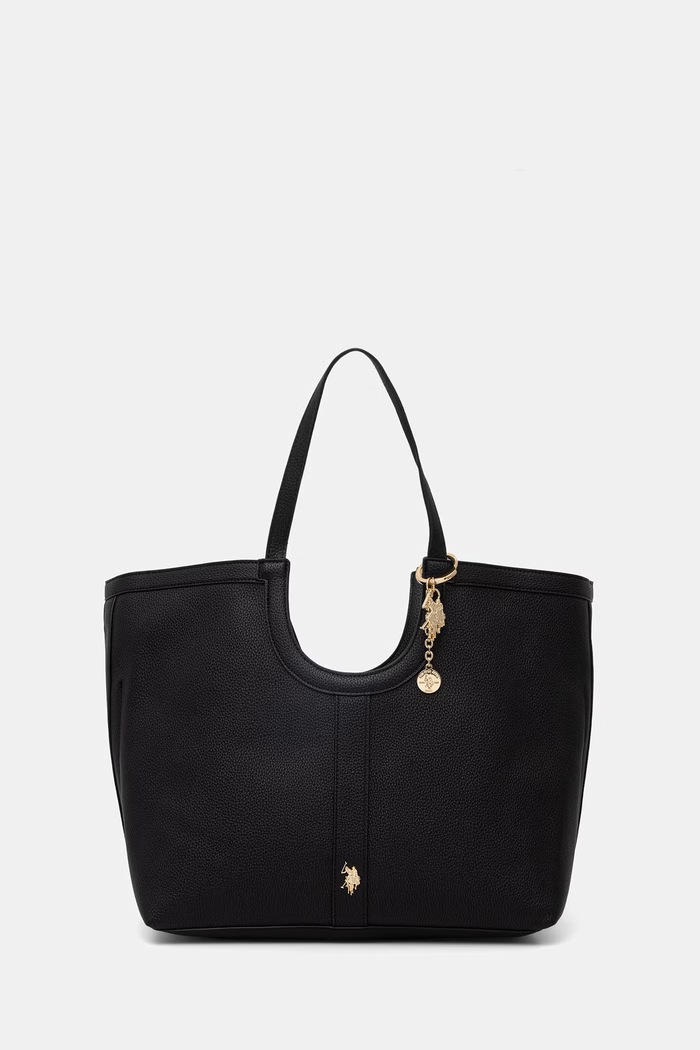 U.S. Polo Assn. torebka shopper damska z imitacji skóry LAWSON czarny BEU8L9054WVP