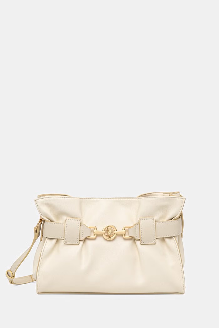 U.S. Polo Assn. crossbody kabelka dámska z imitácie kože JANE béžová BEUJ09041WVP