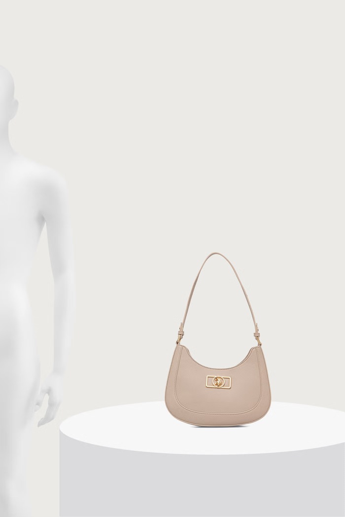 Akcesoria U.S. Polo Assn. Torebka hobo damska z imitacji skóry JONES BEUJ89081WVP beżowy