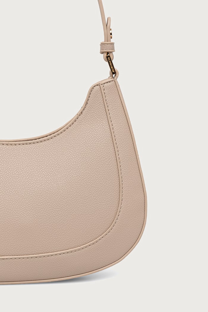 U.S. Polo Assn. Torebka hobo damska z imitacji skóry JONES BEUJ89081WVP beżowy SS26