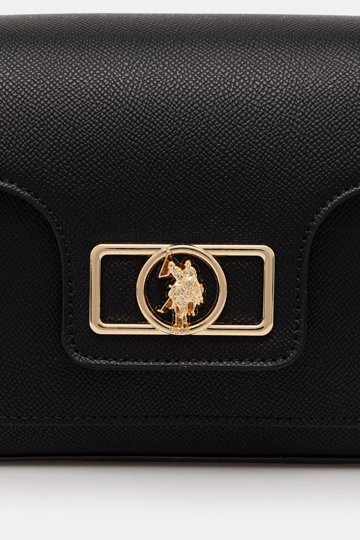 U.S. Polo Assn. listonoszka damska z imitacji skóry JONES czarny BEUJ89082WVP
