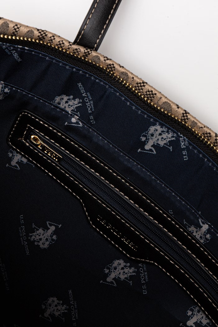 U.S. Polo Assn. torebka shopper damska JACQUARD beżowy BEUJG9131WZC