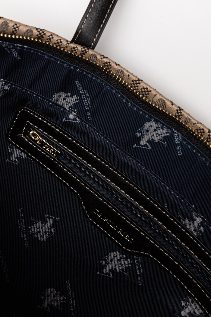 U.S. Polo Assn. torebka shopper damska JACQUARD beżowy BEUJG9131WZC