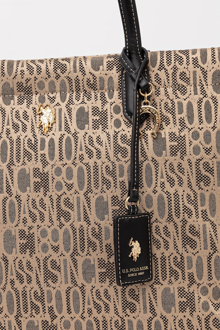 U.S. Polo Assn. torebka shopper damska JACQUARD BEUJG9131WZC beżowy