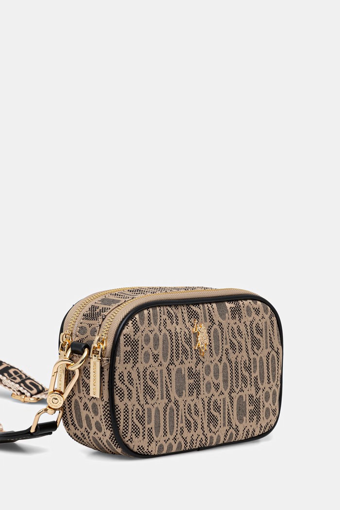 U.S. Polo Assn. Borsa a tracollo da donna JACQUARD BEUJG9133WZC beige SS26