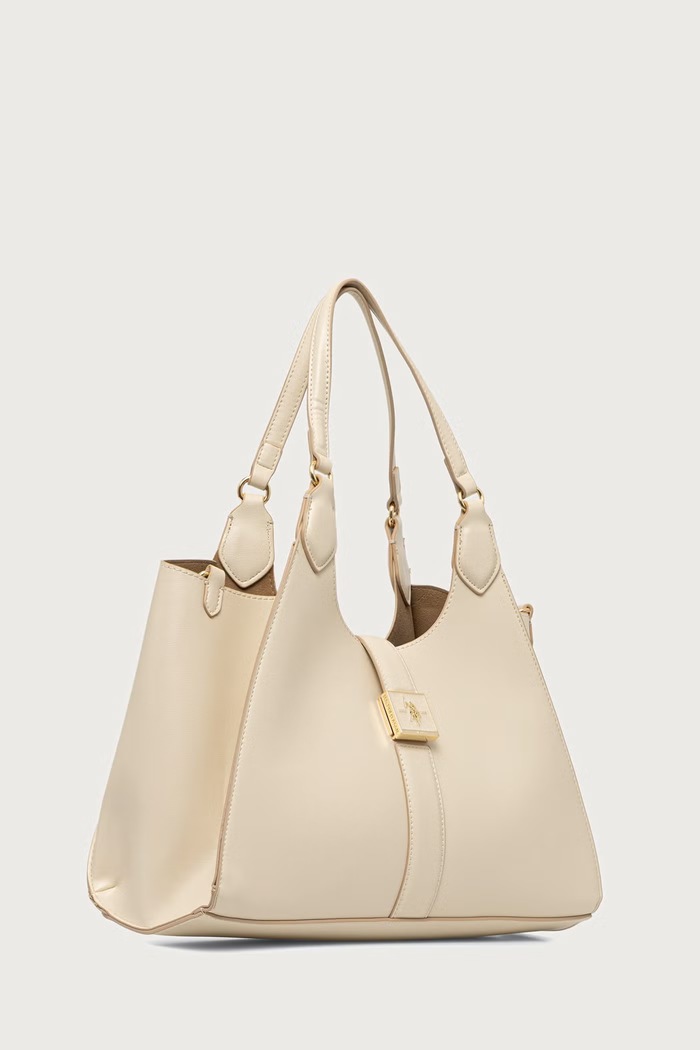 U.S. Polo Assn. Torebka shopper damska z imitacji skóry MARGARET BEUMF9043WVP beżowy SS26