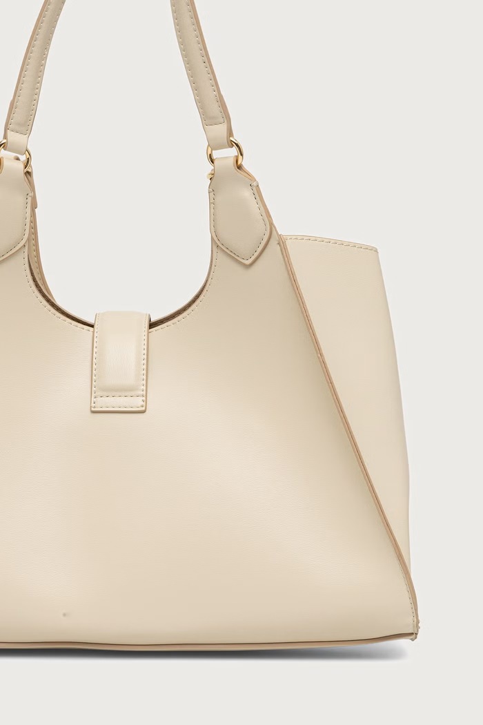 Akcesoria U.S. Polo Assn. Torebka shopper damska z imitacji skóry MARGARET BEUMF9043WVP beżowy