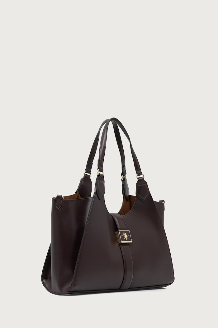 U.S. Polo Assn. Torebka shopper damska z imitacji skóry MARGARET BEUMF9043WVP brązowy SS26