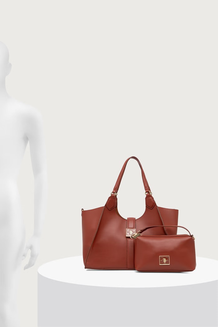 U.S. Polo Assn. Torebka shopper damska z imitacji skóry MARGARET BEUMF9043WVP czerwony SS26