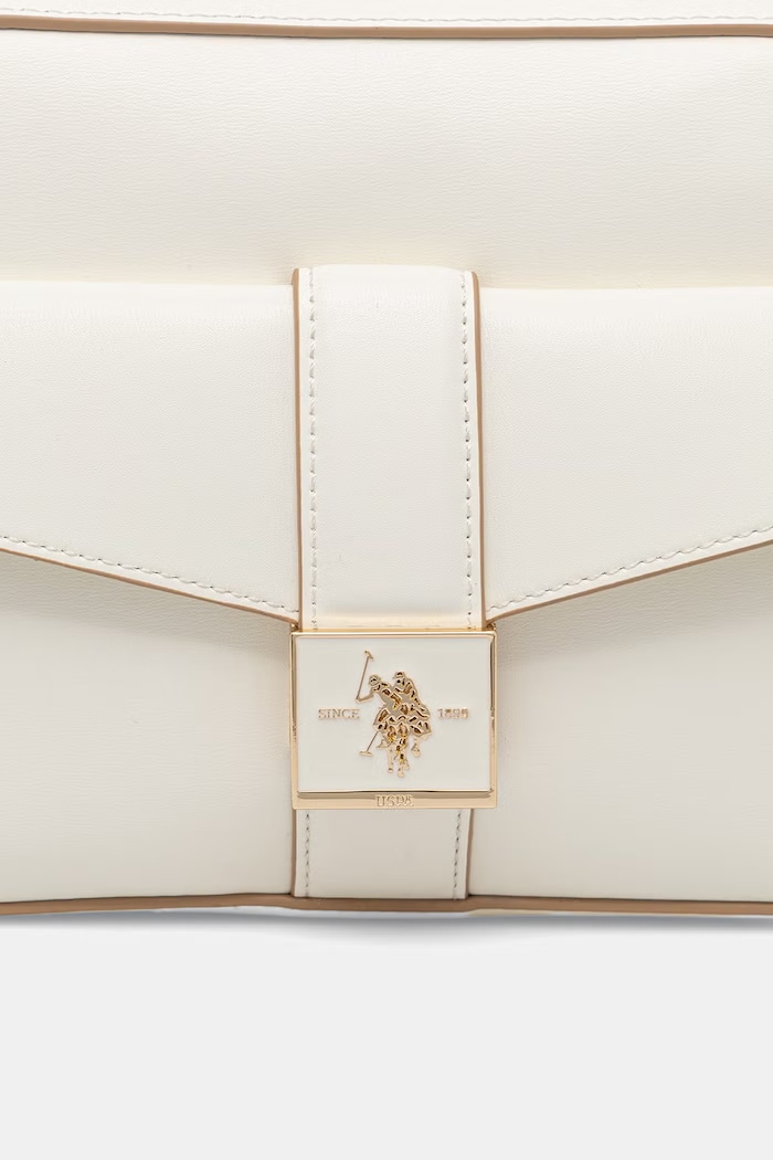 U.S. Polo Assn. geantă crossbody pentru femei, cu imitație de piele MARGARET bej BEUMF9046WVP