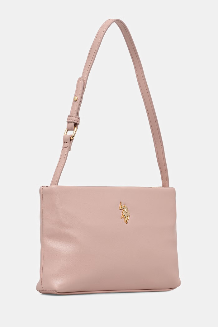 U.S. Polo Assn. torebka crossbody damska z imitacji skóry CEREMONY BEUQC6455WVP różowy SS26