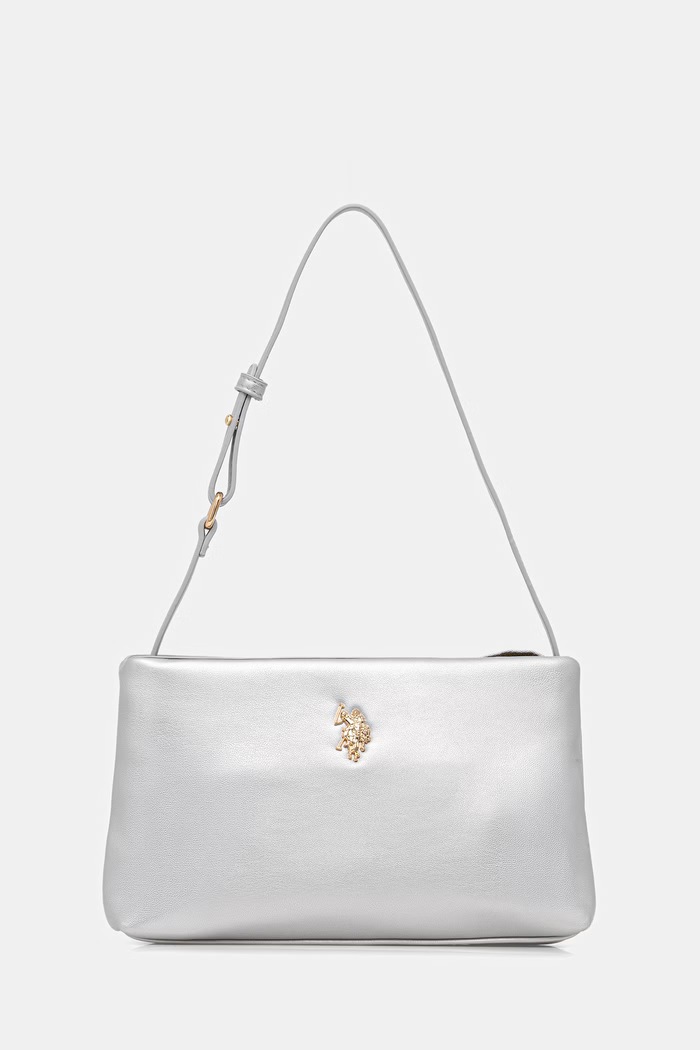 U.S. Polo Assn. torebka crossbody damska z imitacji skóry CEREMONY srebrny BEUQC6455WVP