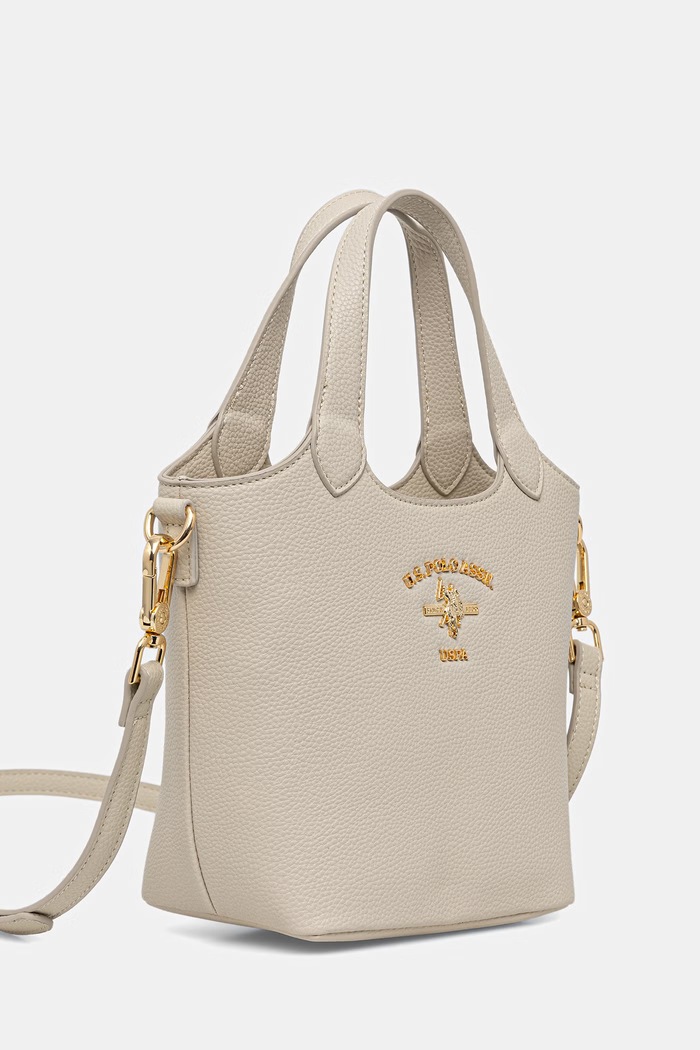 U.S. polo Assn. geantă crossbody pentru femei, cu imitație de piele STANFORD BEUSS9075WVP bej SS26