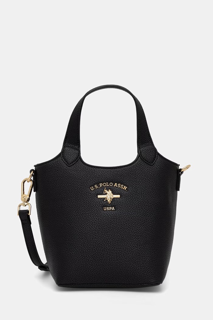 U.S. polo Assn. geantă crossbody pentru femei, cu imitație de piele STANFORD negru BEUSS9075WVP