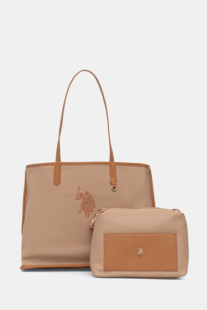 U.S. Polo Assn. shopper torba ženska iz umetnega usnja SURREY bež BEUSU9093WVI