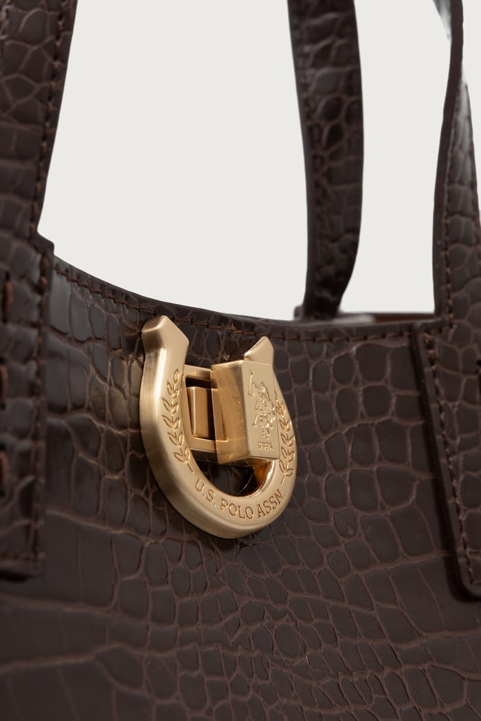 Shopper γυναικεία από απομίμηση δέρματος MIDDLETON U.S. Polo Assn. BIU0M8869WVP καφέ