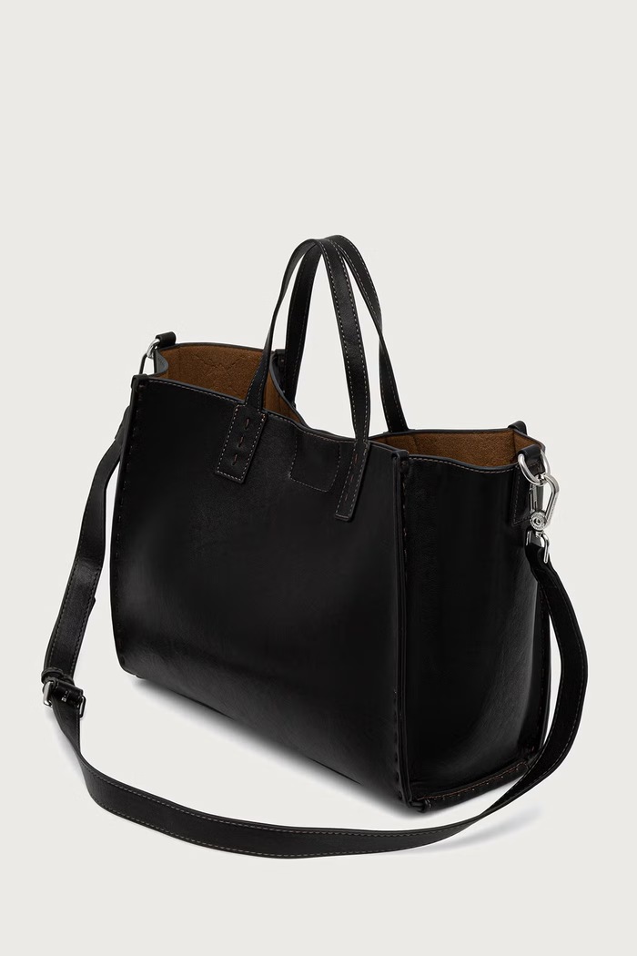 Akcesoria U.S. Polo Assn. Torebka shopper damska z imitacji skóry MIDDLETON BIU0M8869WVP czarny