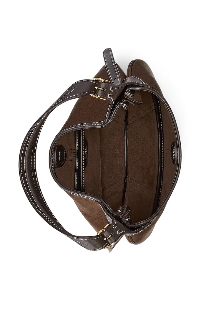 Polo Ralph Lauren kabelka dámska kožená 428P01698 hnedá