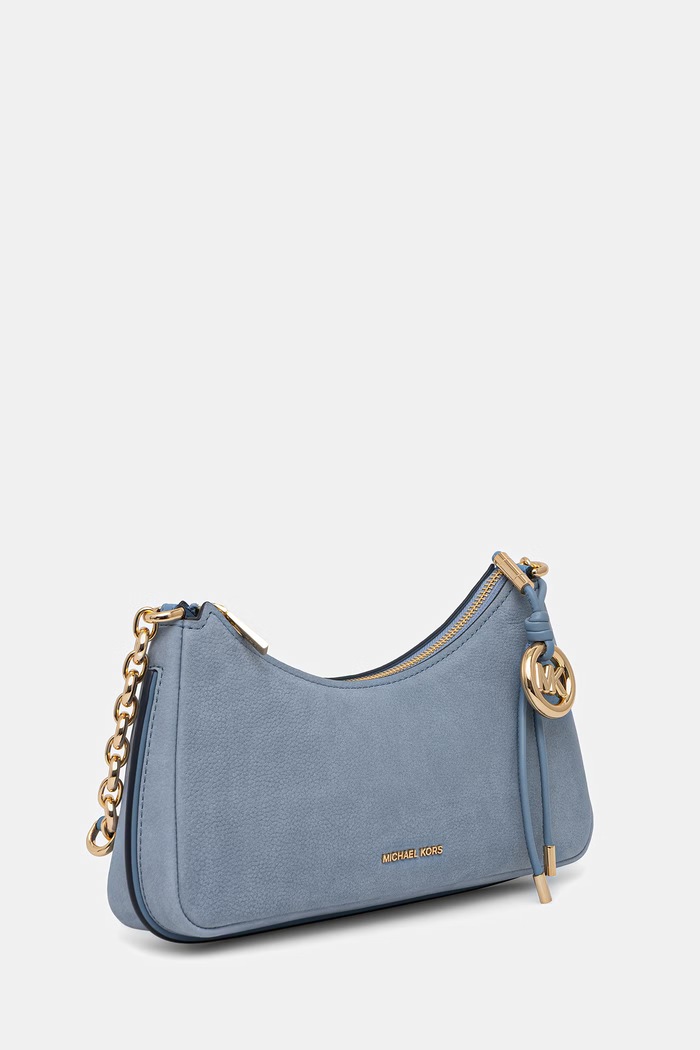 Nubuková kabelka MICHAEL Michael Kors 32R6GY5W6L modrá SS26